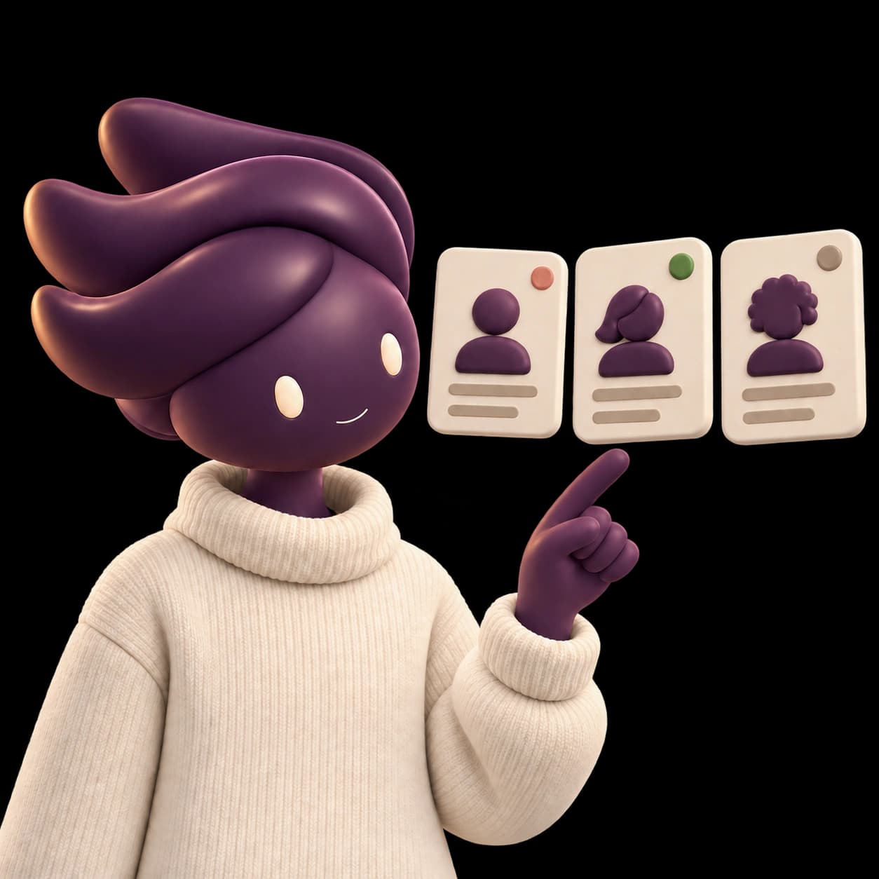 Emli considering three different customers.